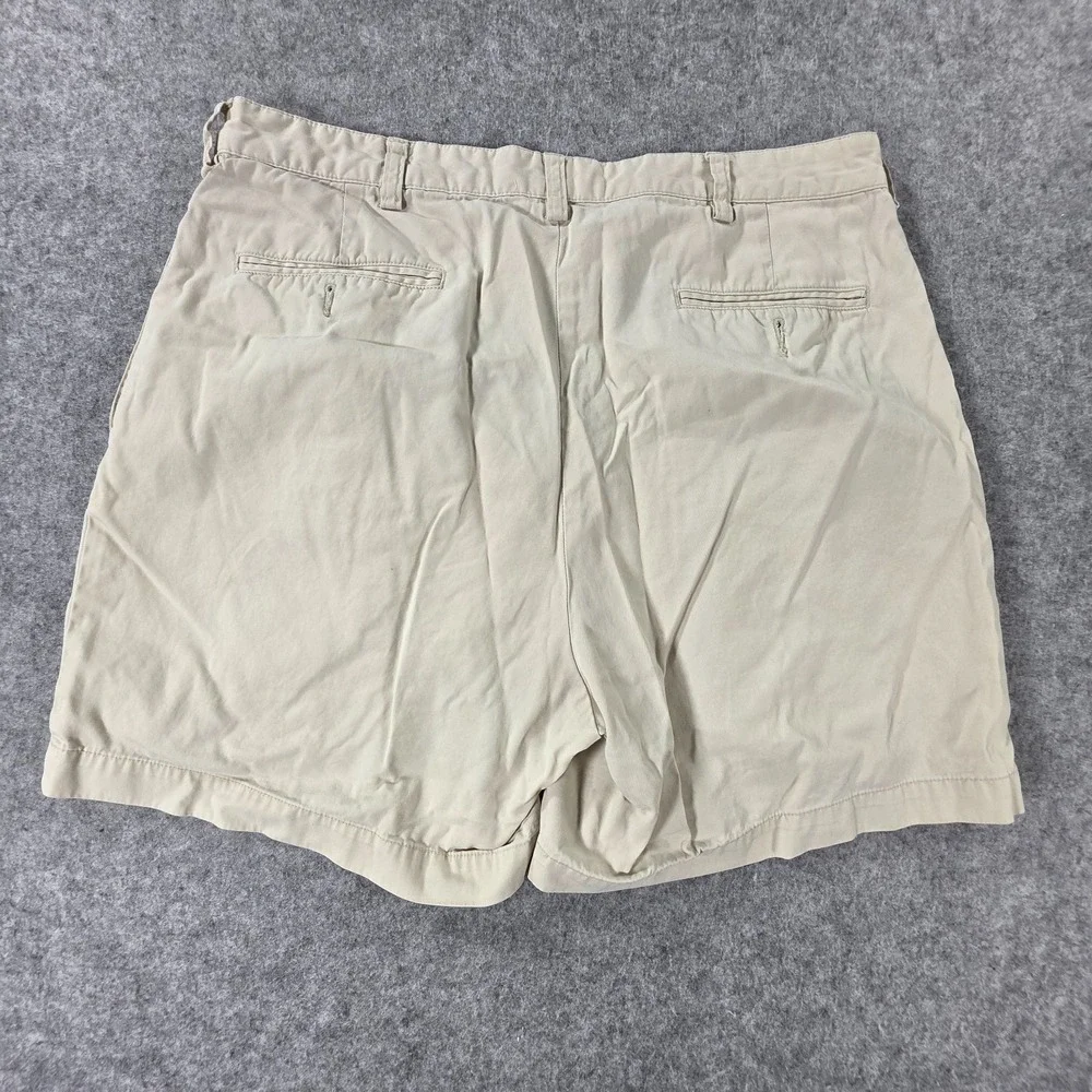 Polo Ralph Lauren Andrew Shorts Men's Size 36 Tan Pleated Chino Preppy Classic